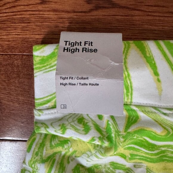 NWT Nike Sportswear High Rise Tight Fit Leggings Green White DJ4130-101 Sz S - Picture 4 of 5